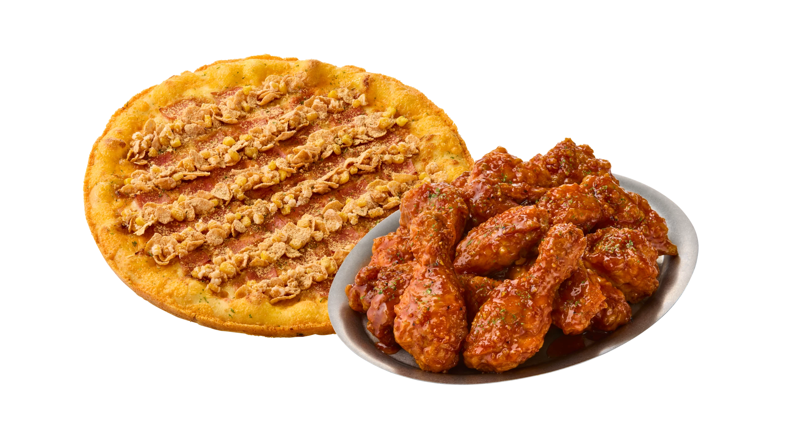 옥수수 무스 + 양념치킨